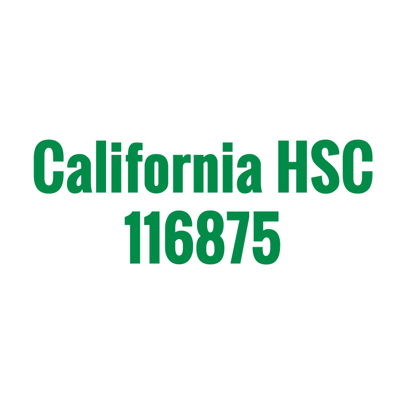 California HSC 116875