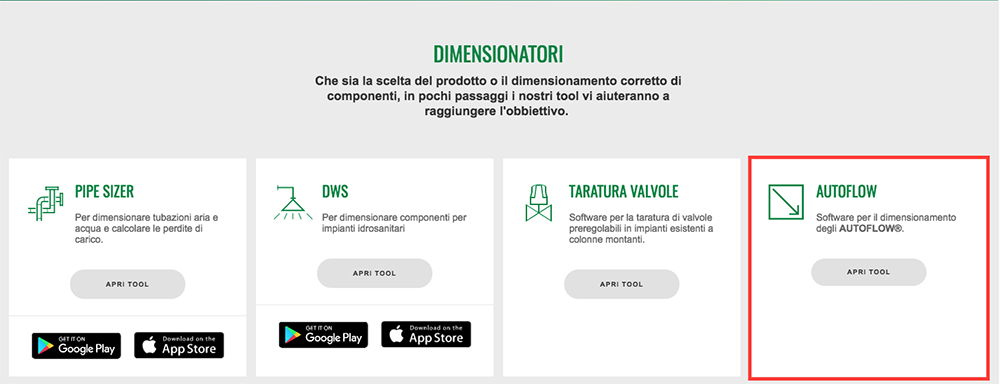 Applicazione per il dimensionamento impianto riscaldamento