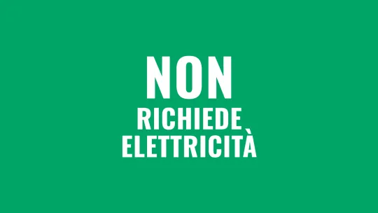 non richiede elettricità