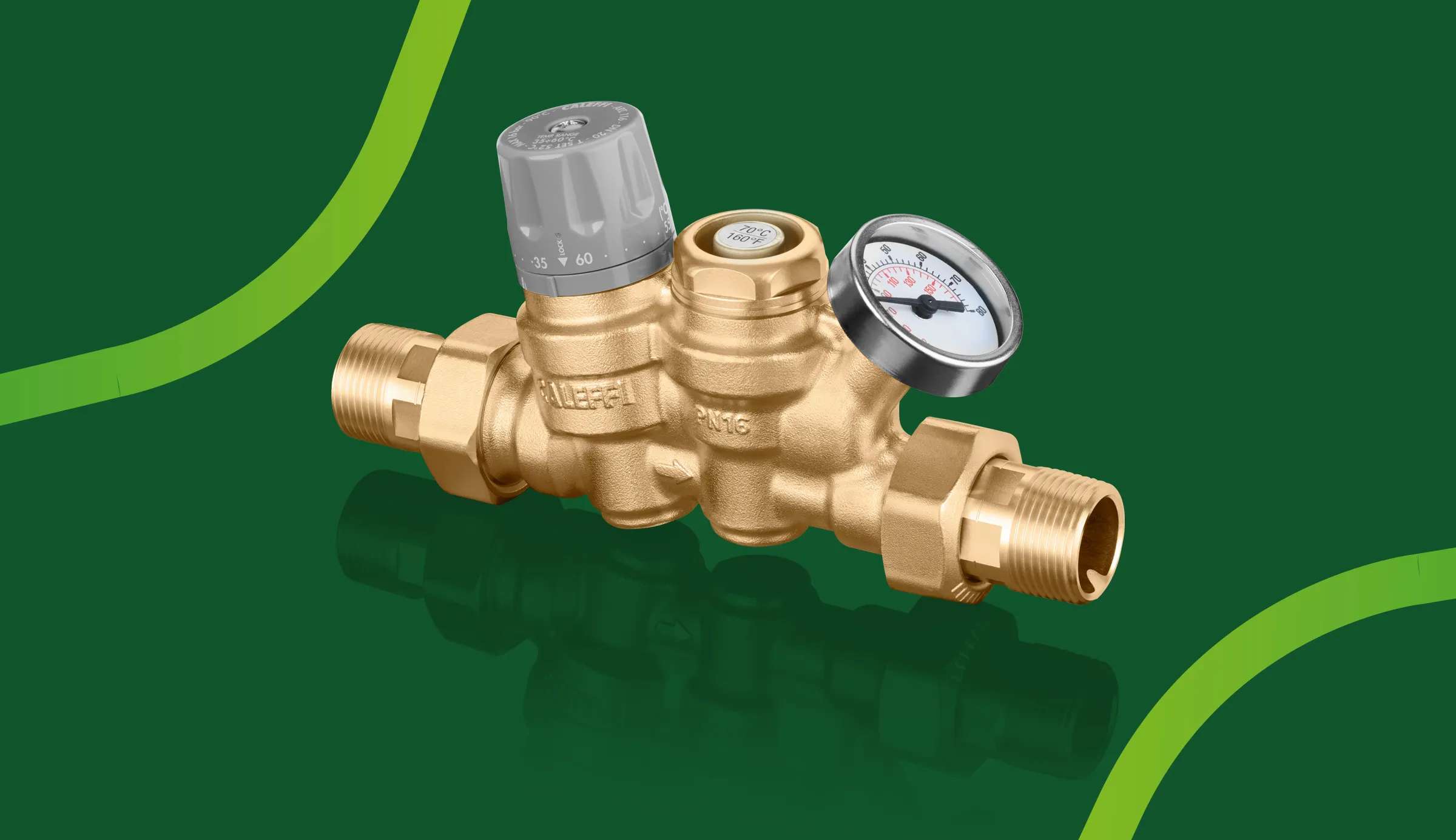 Thermostatic regulator with built-in check valve