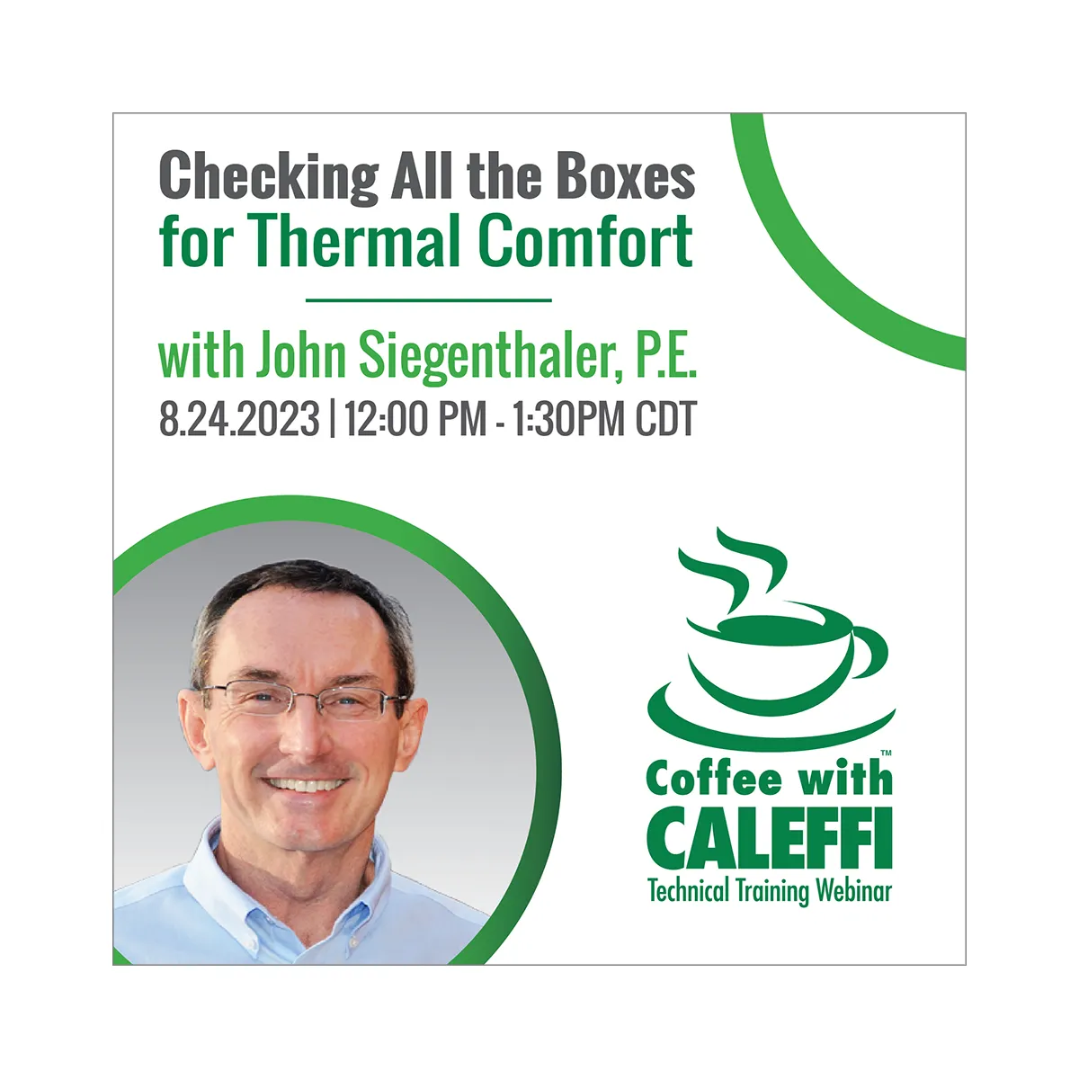 Coffee with Caleffi:  Checking All the Boxes
