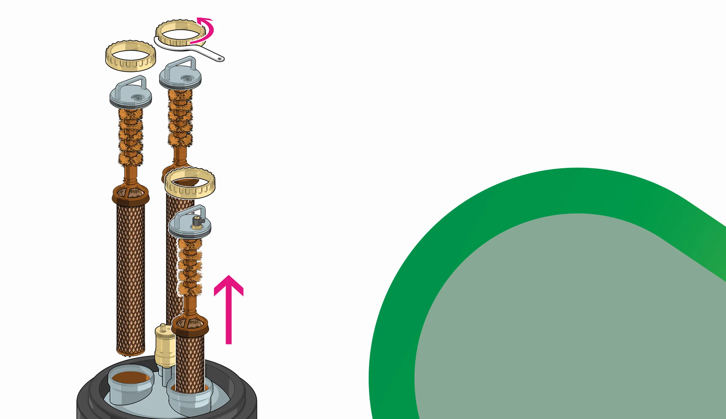 CALEFFI XL reiniging