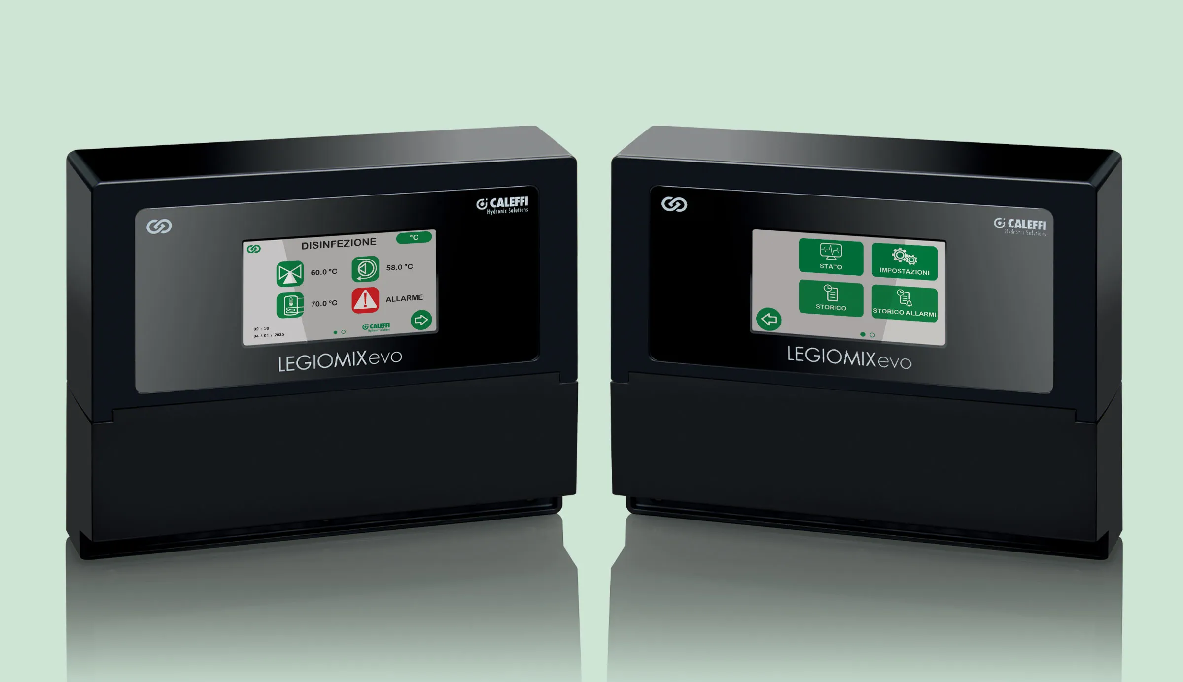 Display touchscreen LEGIOMIX®evo controllo legionella Display touchscreen LEGIOMIX®evo controllo temperatura legionella