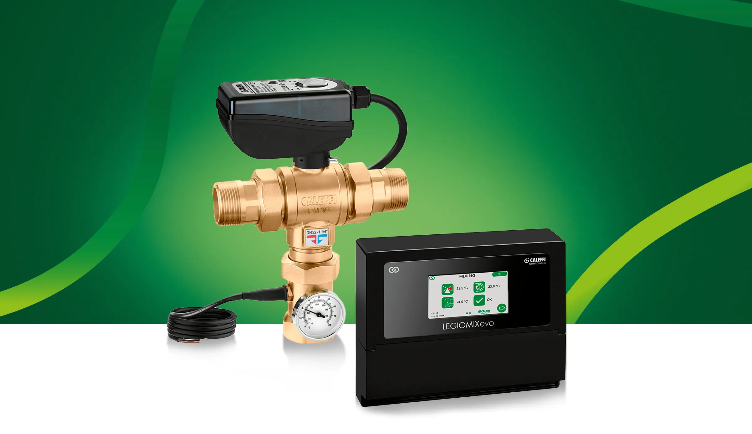 LEGIOMIX®evo, Advanced electronic mixing valve with programmable thermal disinfection LEGIOMIX®evo, Advanced electronic mixing valve with programmable thermal disinfection