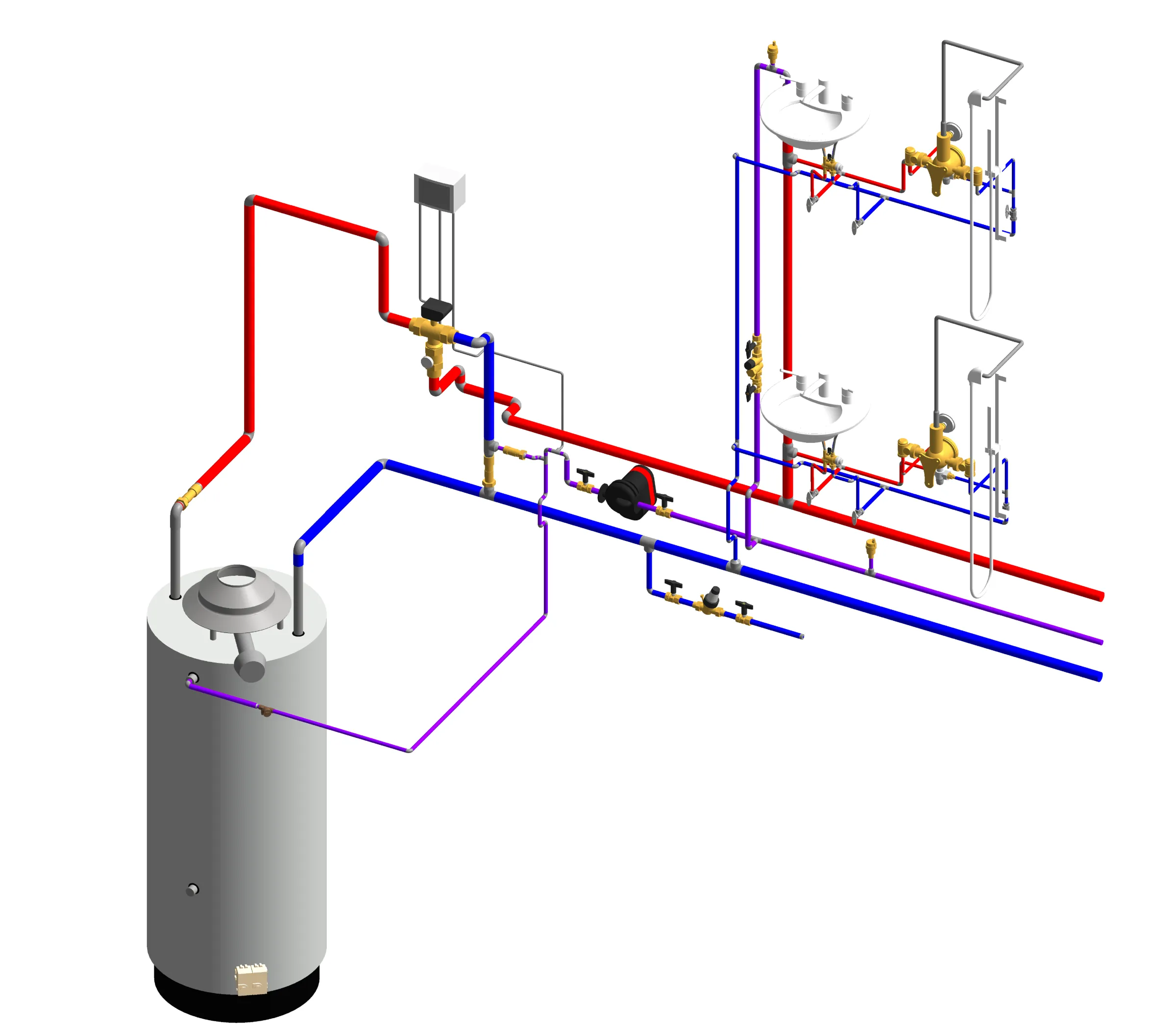 Non Condensing Boiler Hydronic Scheme Caleffi