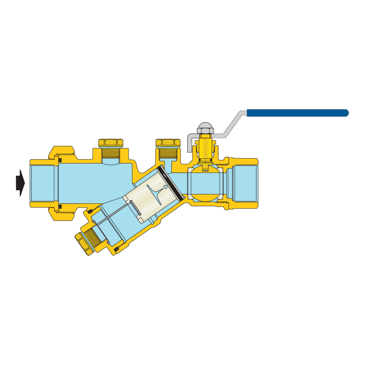 image AUTOFLOW® - Stabilizzatore automatico di portata con cartuccia in polimero e valvola a sfera