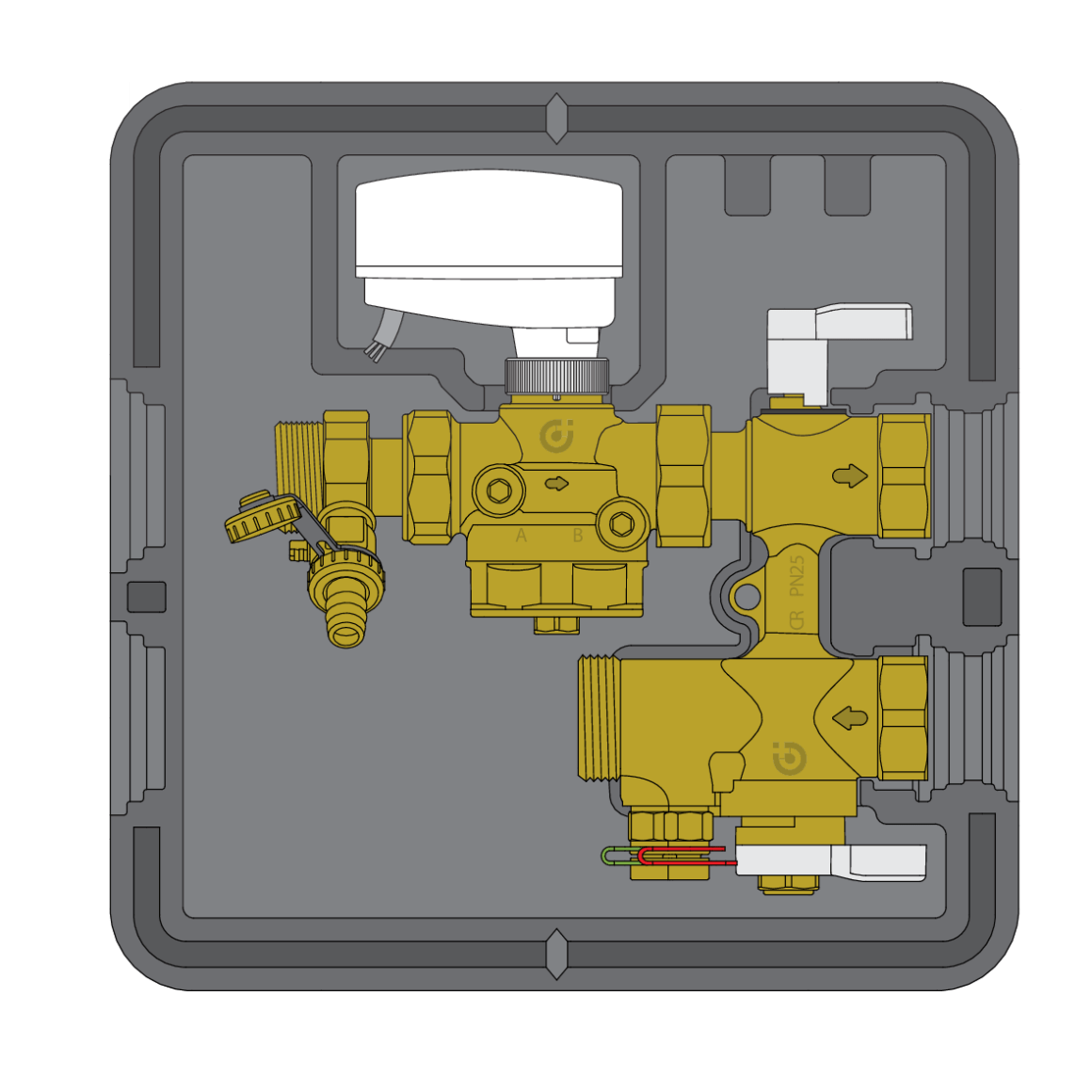 image Gruppo di collegamento e regolazione per unità terminali HVAC. Con dispositivo Venturi
