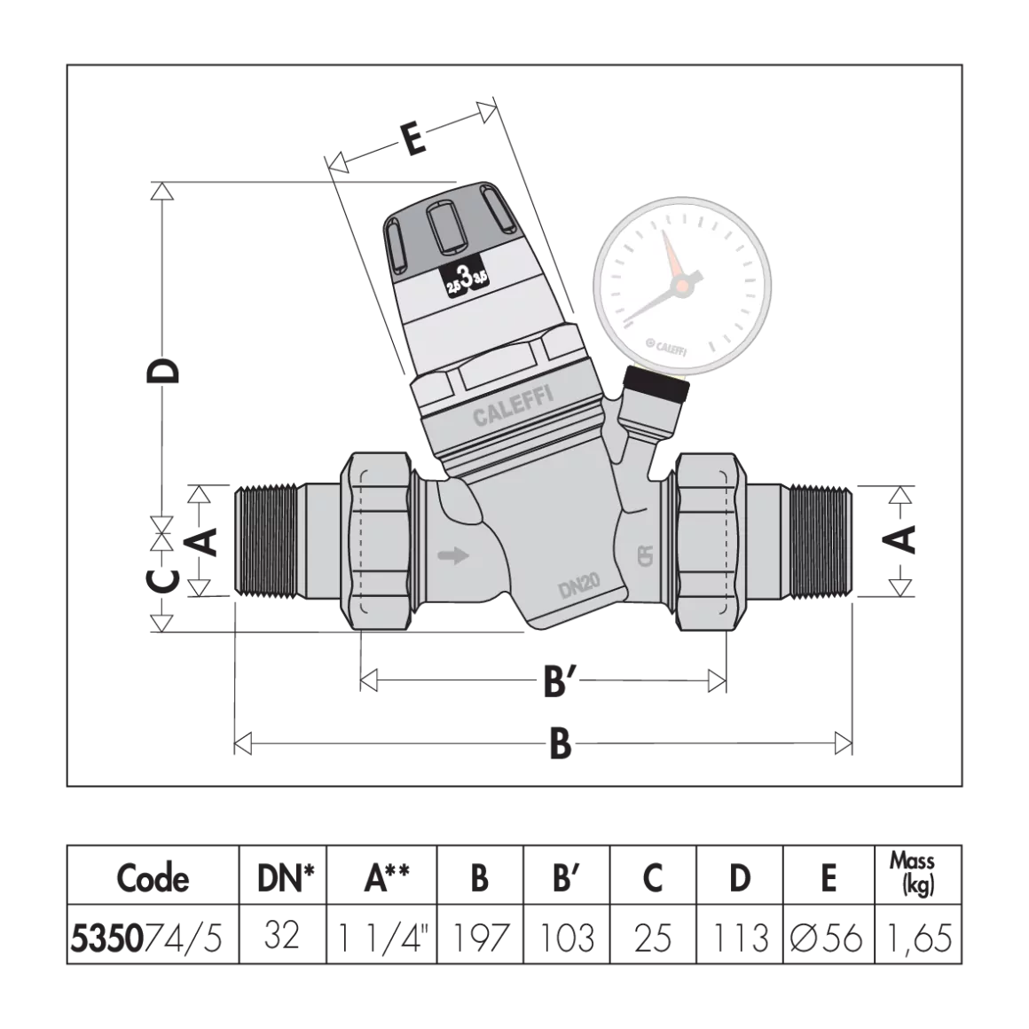 image Riduttore di pressione con cartuccia monoblocco estraibile, con manometro o attacco manometro