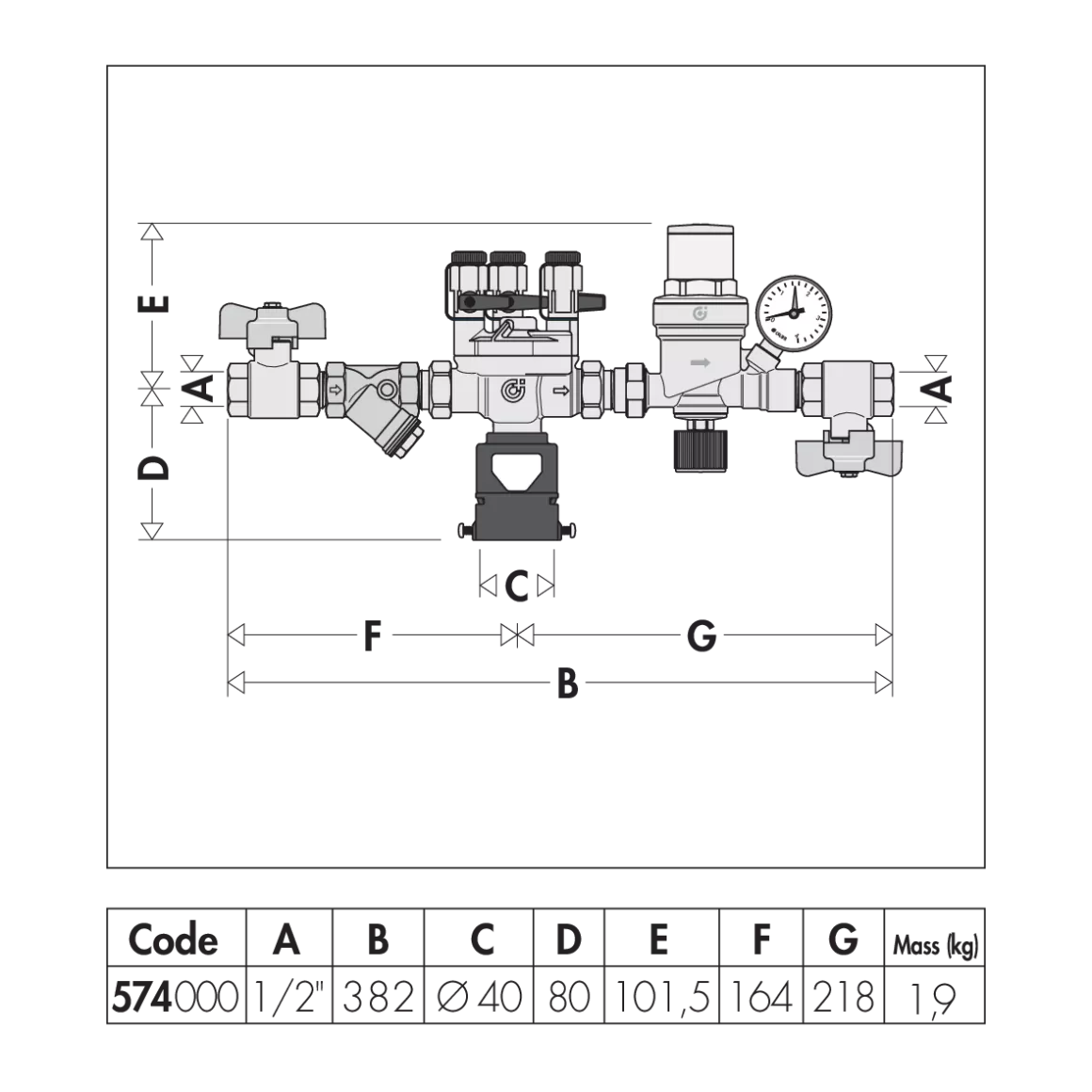 image Gruppo di caricamento con disconnettore tipo BA, filtro a Y e valvola di intercettazione