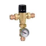 MixCal™, Adjustable thermostatic mixing valve with gauge (PEX