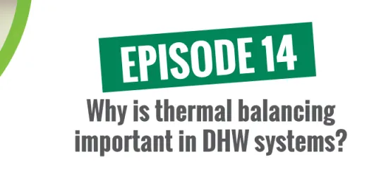 Why is thermal balancing important in DHW systems?