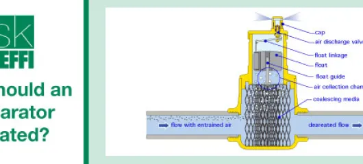 Where should an air separator be located?