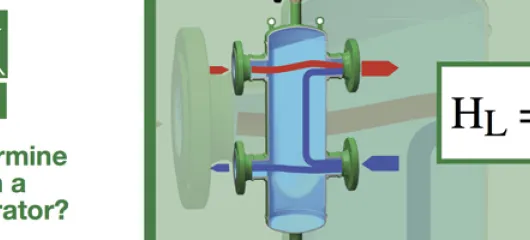 How do I determine head loss in a hydraulic separator?