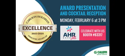 Carlson-Holohan Industry Award of Excellence Presentation at AHR Expo 