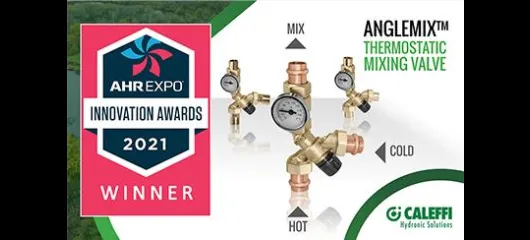 Caleffi AngleMix™ Thermostatic Mixing Valve Named Winner of 2021 AHR Expo Innovation Award