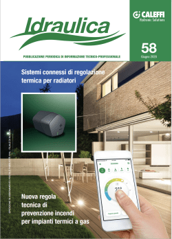 Copertina Idraulica Caleffi numero 58 Copertina Idraulica Caleffi numero 58