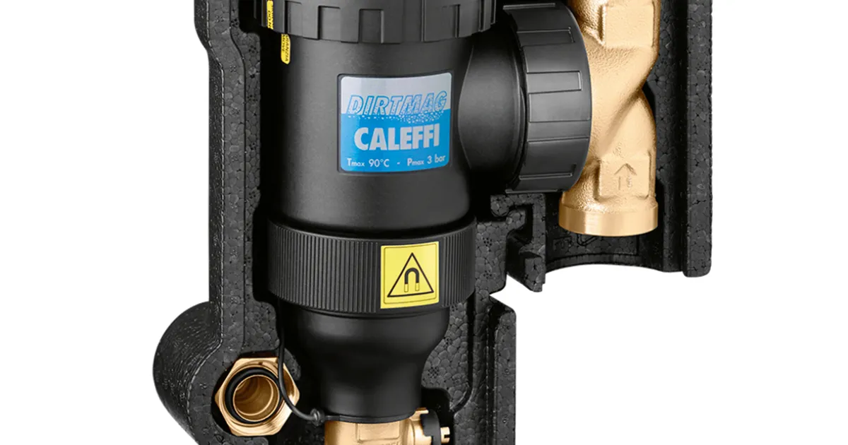 DIRTMAG®, Technopolymer dirt separator with magnet. | Caleffi S.p.a.