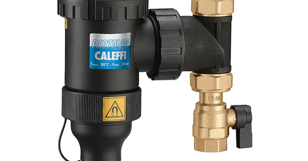 DIRTMAG®, Technopolymer dirt separator with shut off valve, with