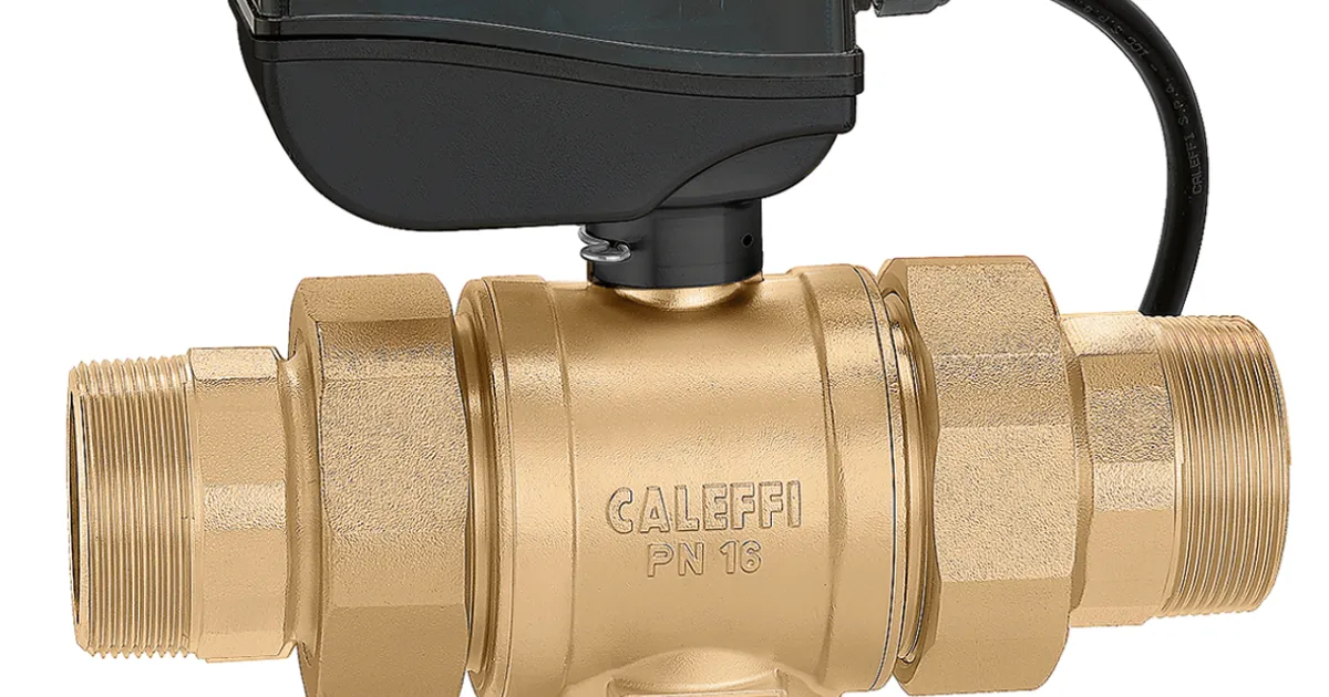 Motorised three-way ball valve, 90° rotation - 
