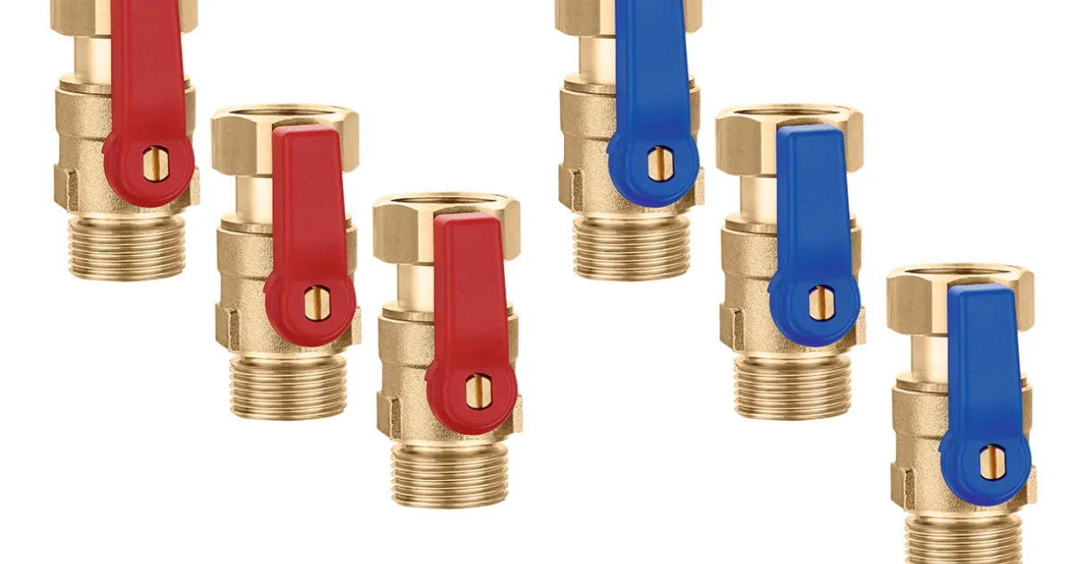 Kit Valvola A Sfera In Ottone 1/4 NPT Per Compressore D'Aria – 2 Unità Con Raccordo - 3